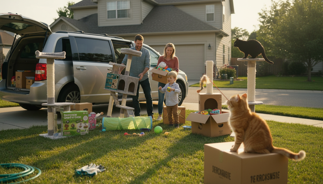 Easy Cat Enrichment Ideas for Play, Puzzles & Climbing